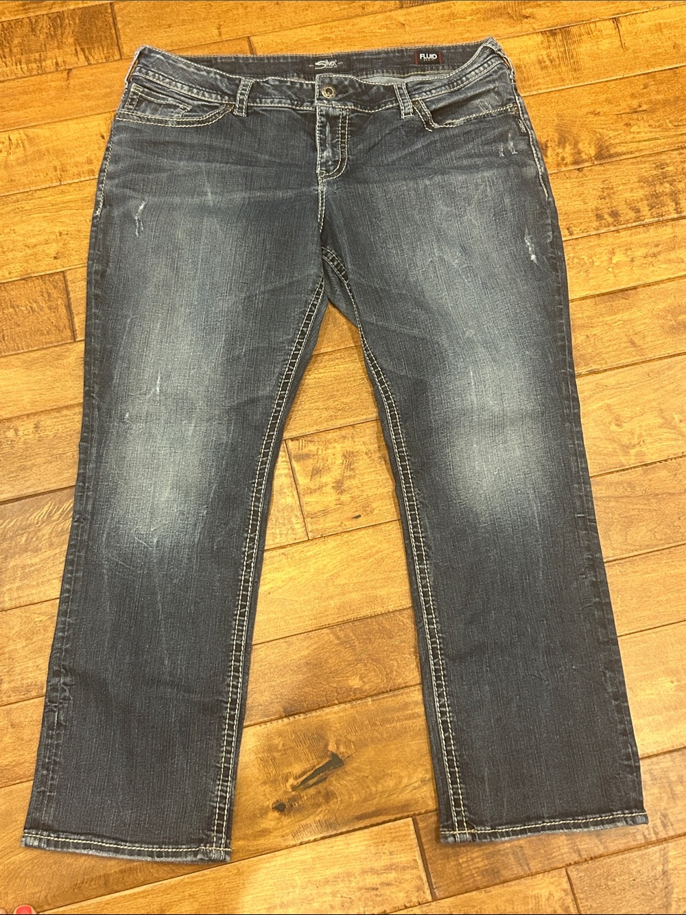 Silver Jeans Women's Dark Wash Boot Cut Jeans - Faded Blue